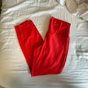 Neon red/pink lululemon align leggings 25”